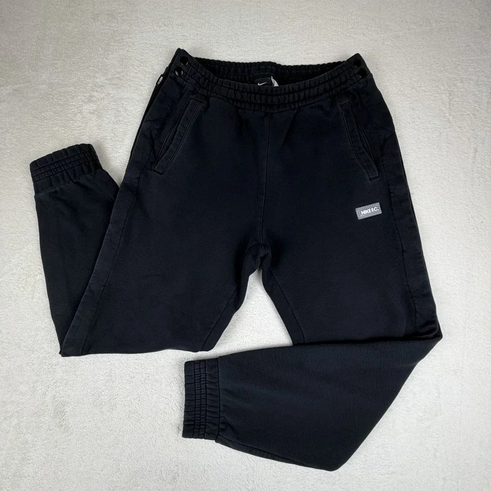 Nike Men's F.C. Fleece Jogger Soccer Pants Side Snaps‎ Black Size L, CV1488-010